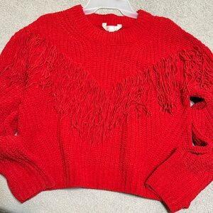 Red cozy shirt size (M) women